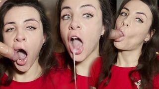 Újévi kemény szopás nedves ajkakkal