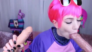 Fortnite jelmezes dög szopja hatalmas műfaszokat mohón