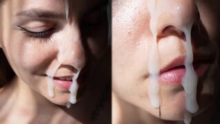 Forró tini élvezi a kutya pozíciót és a nagy orgazmust aranyos arcán